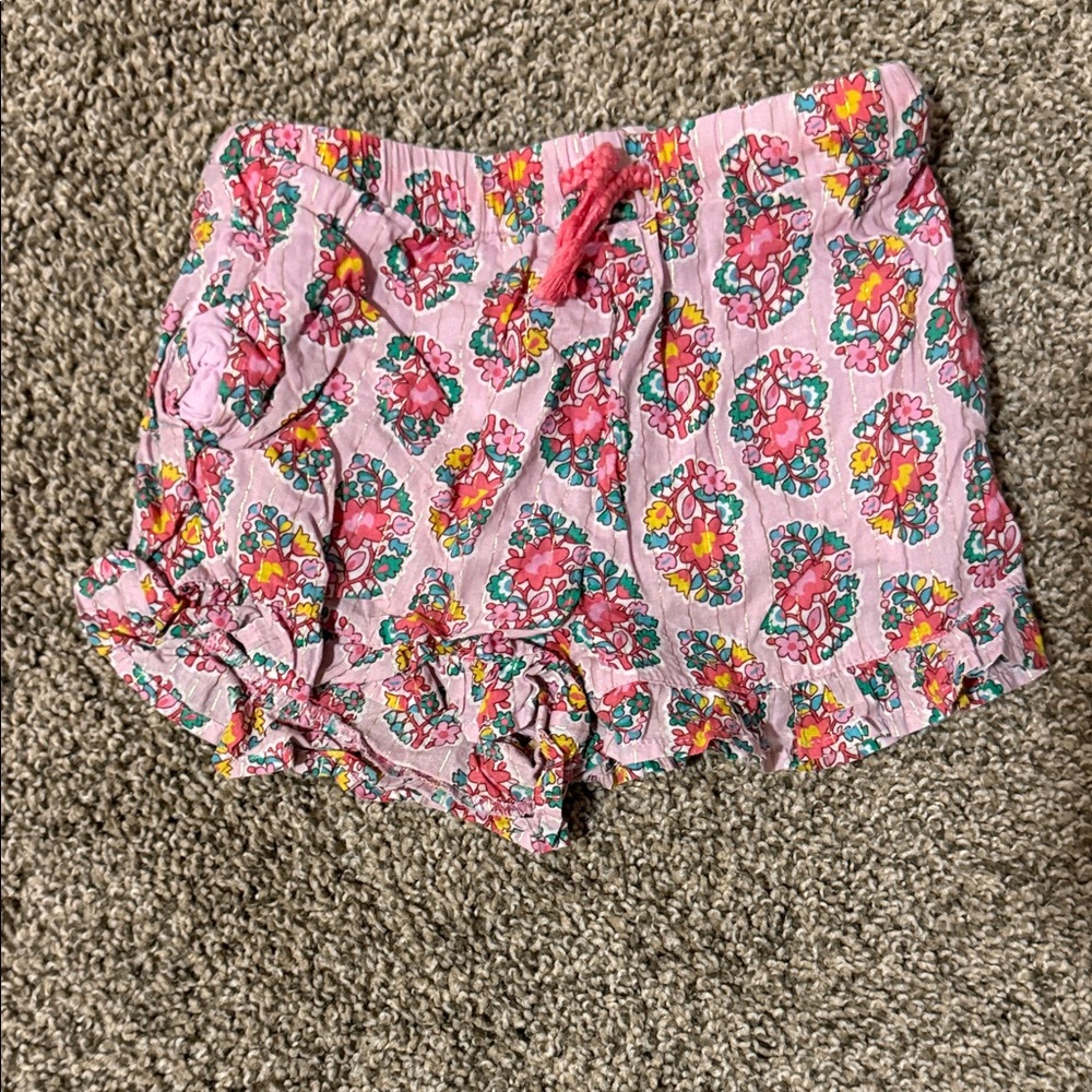 Boden Kids Floral Pink Shorts